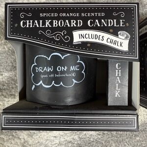 Spiced Orange Scented Chalkboard Candle with Chalk
